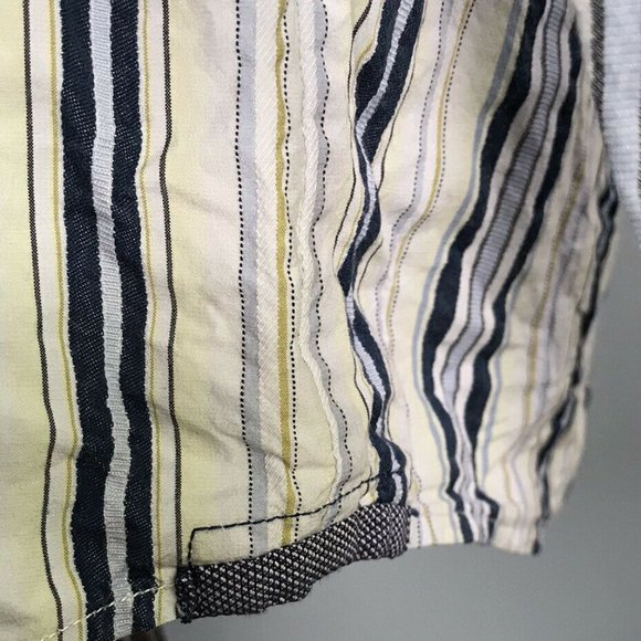 Tommy Bahama Men's Shirt XL Extra Large Cotton Silk Striped Blue Green - Picture 9 of 12